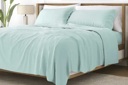 Belden Landing Blue 4 Pc King Bed Sheet Set