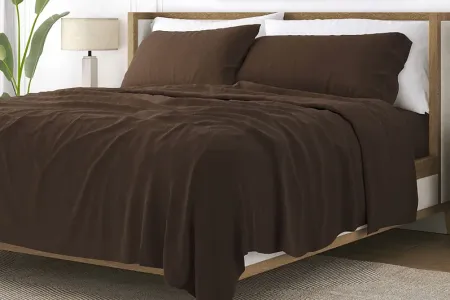 Belden Landing Brown 4 Pc King Bed Sheet Set