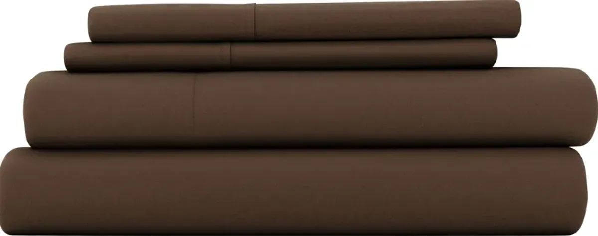 Belden Landing Brown 4 Pc King Bed Sheet Set