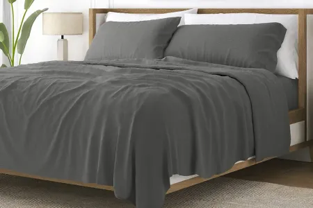 Belden Landing Gray 4 Pc King Bed Sheet Set