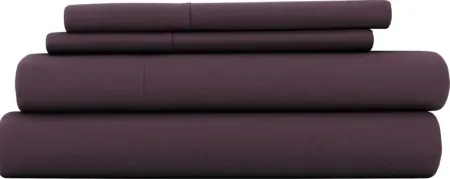 Belden Landing Purple 4 Pc King Bed Sheet Set