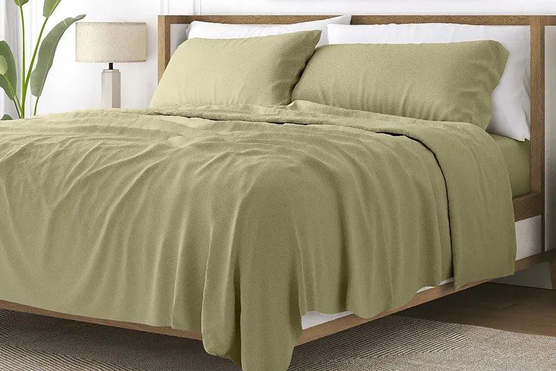 Belden Landing Green 4 Pc King Bed Sheet Set