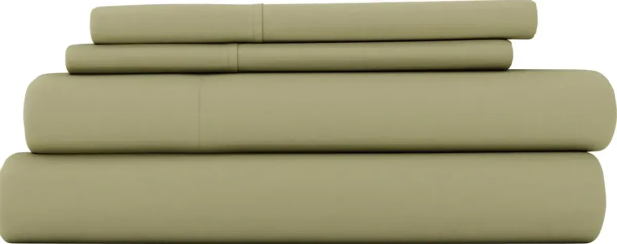 Belden Landing Green 4 Pc King Bed Sheet Set