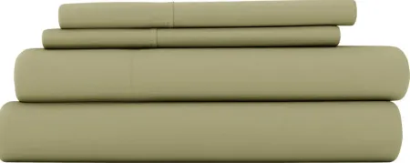 Belden Landing Green 4 Pc King Bed Sheet Set