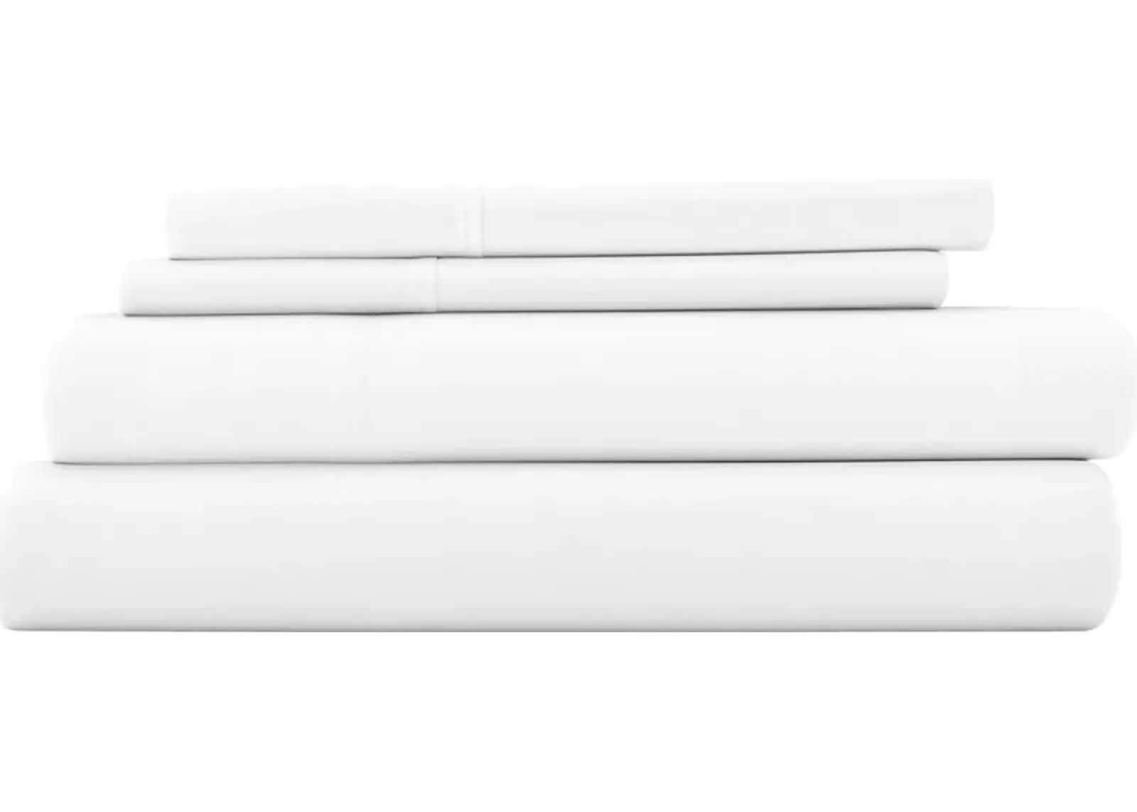 Belden Landing White 4 Pc King Bed Sheet Set