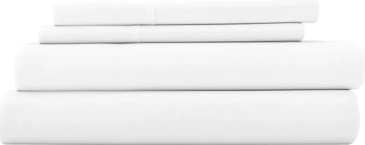 Belden Landing White 4 Pc King Bed Sheet Set