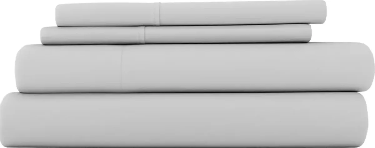 Belden Landing Light Gray 4 Pc Queen Bed Sheet Set