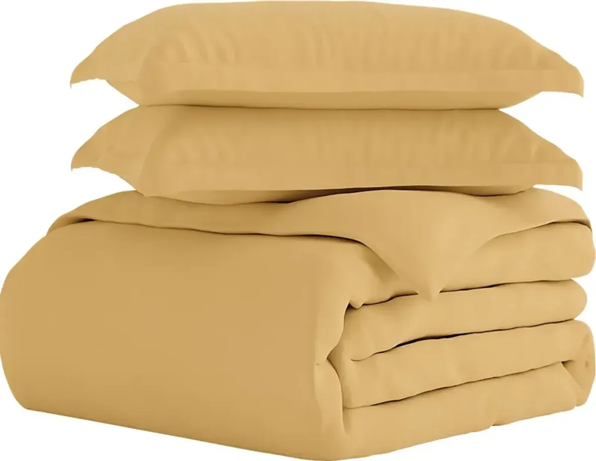 Belden Landing I Yellow 3 Pc King Duvet Set