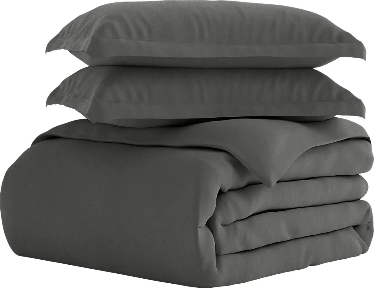Belden Landing I Gray 3 Pc King Duvet Set