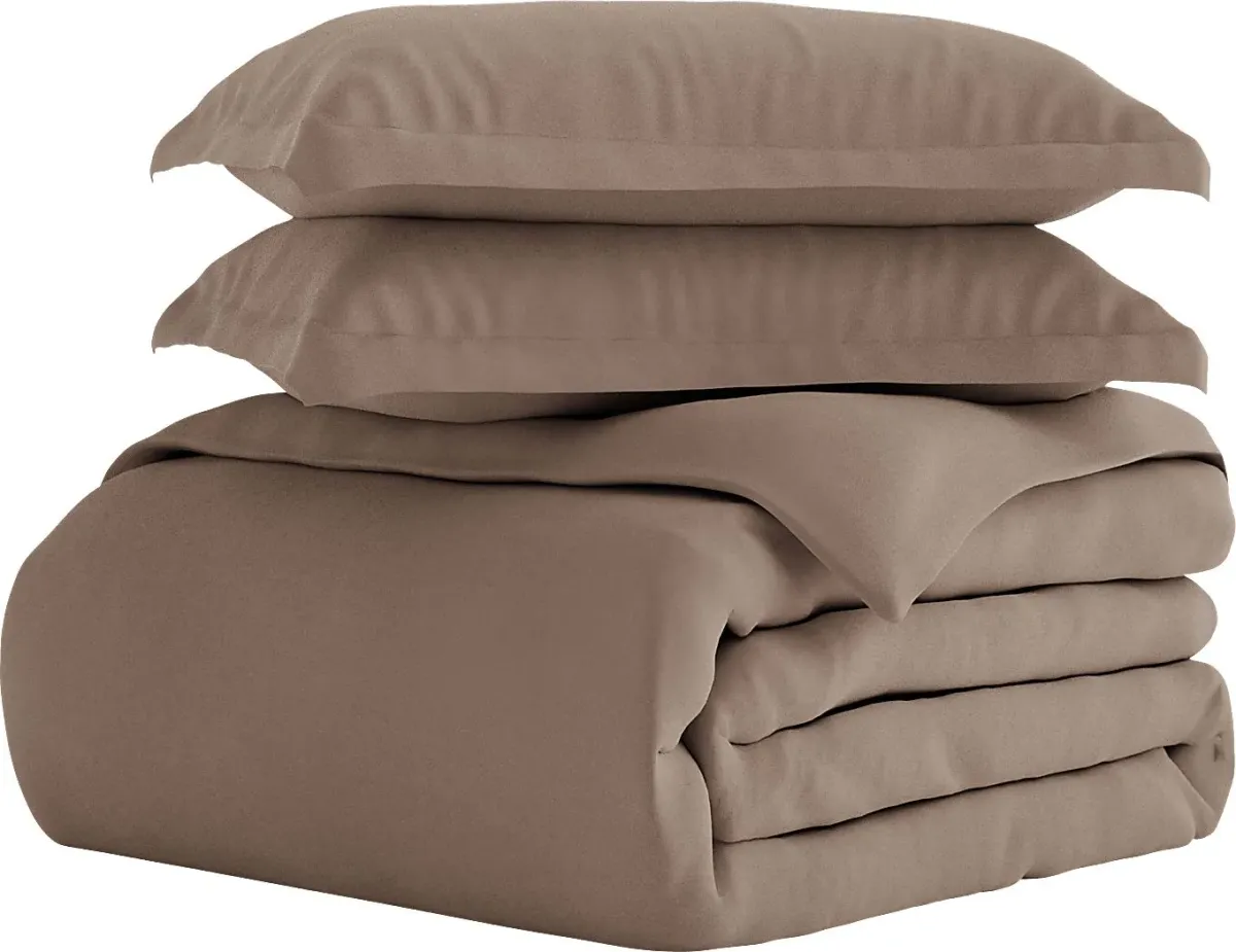 Belden Landing I Taupe 3 Pc King Duvet Set