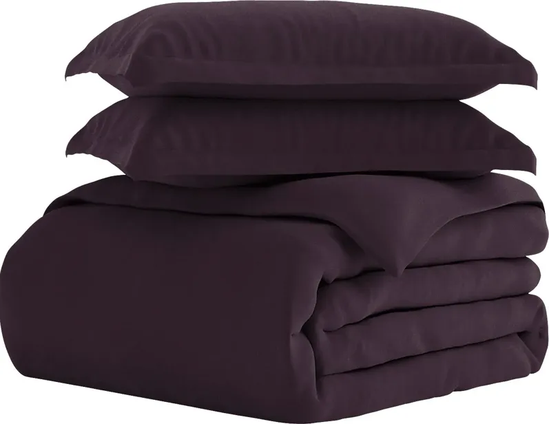 Belden Landing I Purple 3 Pc Queen Duvet Set