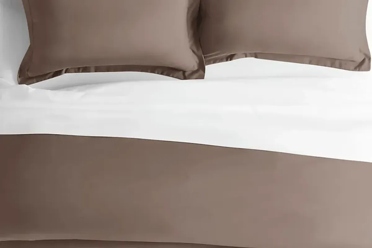 Belden Landing I Taupe 3 Pc Queen Duvet Set