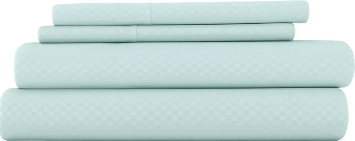 Belden Landing IV Blue 4 Pc King Bed Sheet Set