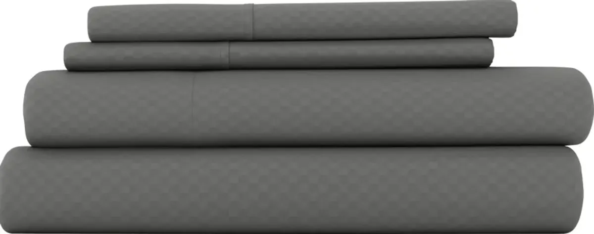 Belden Landing IV Gray 4 Pc King Bed Sheet Set