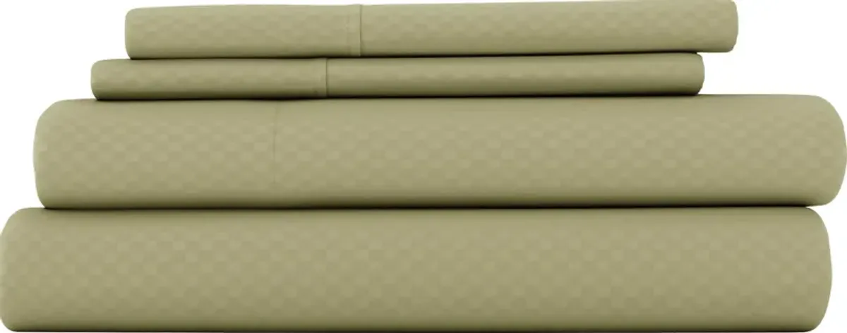 Belden Landing IV Green 4 Pc King Bed Sheet Set