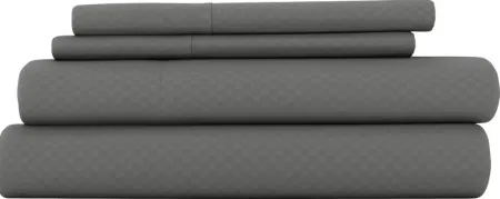 Belden Landing IV Gray 4 Pc Queen Bed Sheet Set
