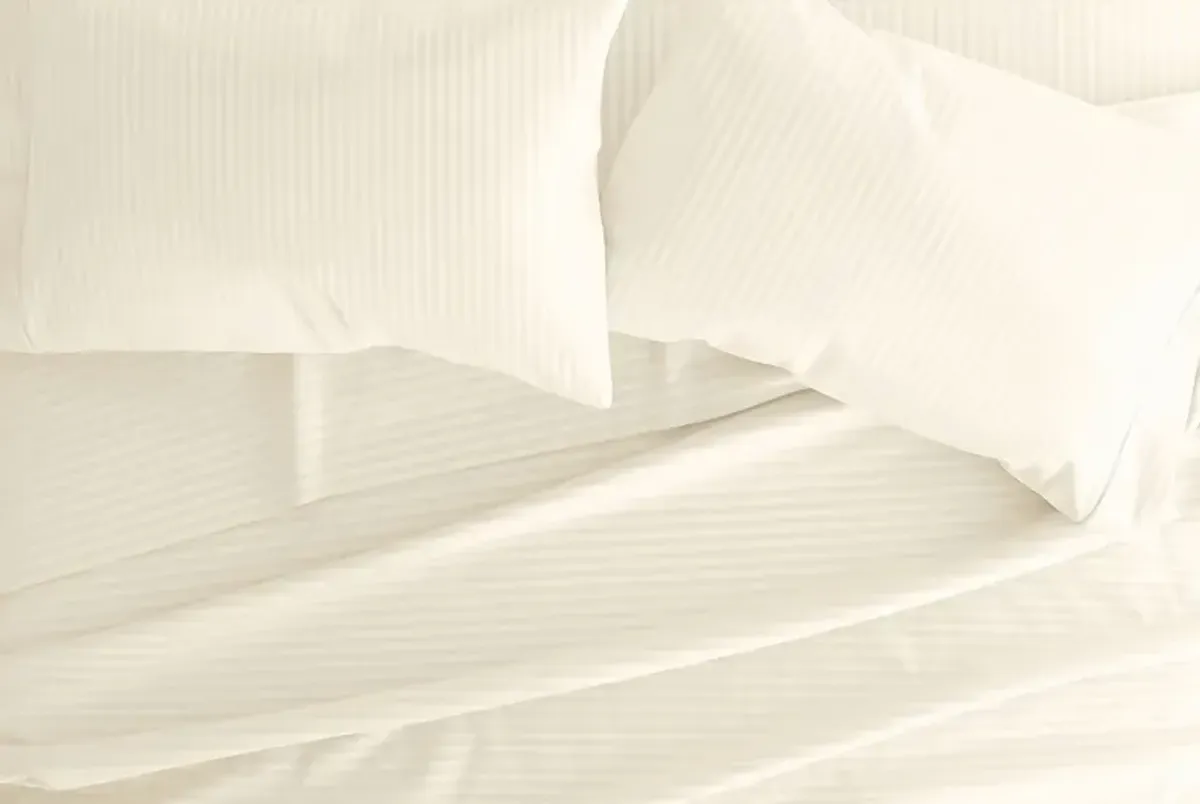 Belden Landing V Ivory 4 Pc King Bed Sheet Set