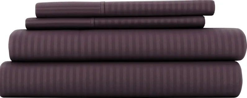 Belden Landing V Purple 4 Pc Queen Bed Sheet Set