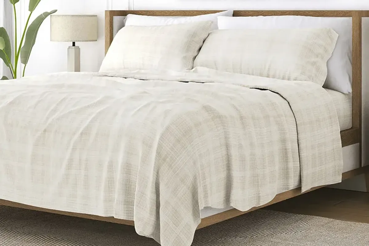 Belden Landing IX Beige 4 Pc King Bed Sheet Set