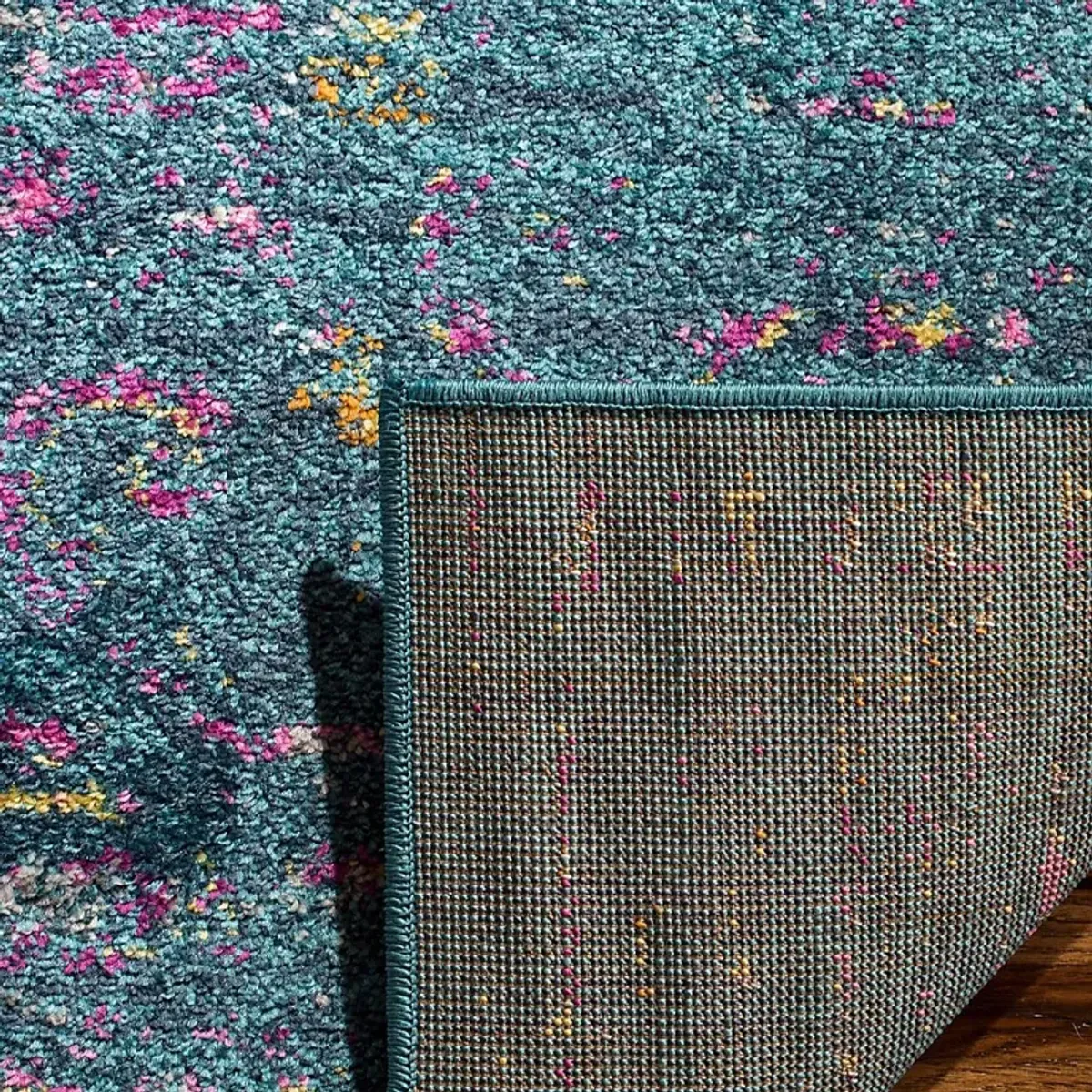 Beltrees Blooms Blue 5'1 x 7'6 Rug
