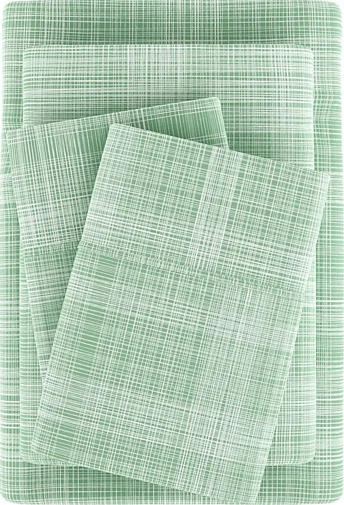 Belden Landing IX Green 4 Pc Queen Bed Sheet Set