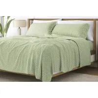 Belden Landing XI Green 4 Pc King Bed Sheet Set