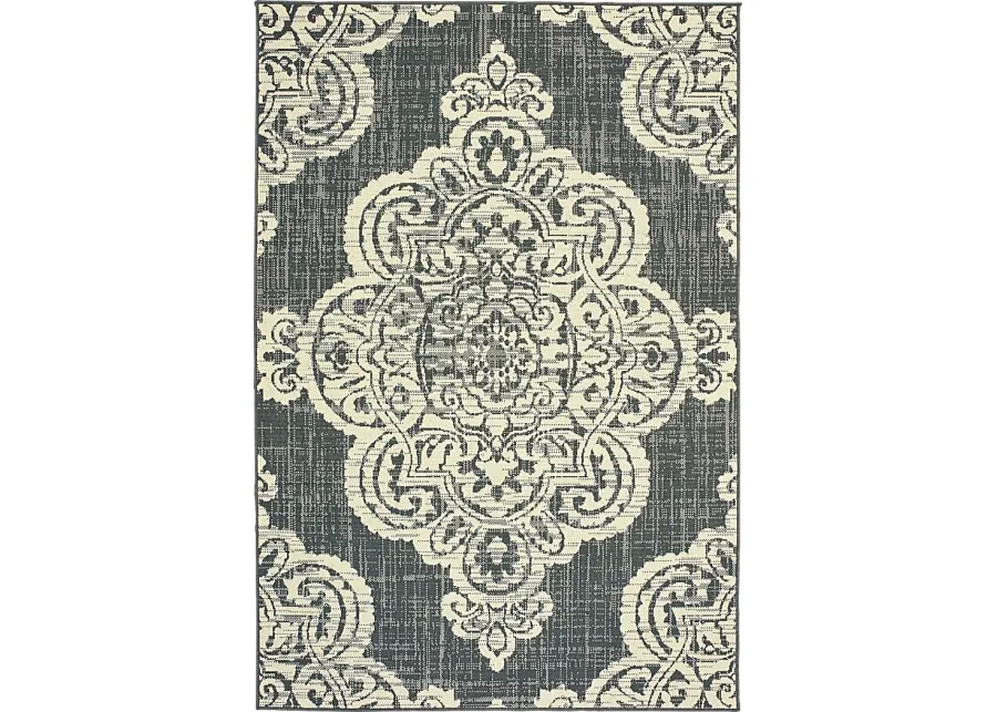 Hamiller Gray 7'10 x 10'10 Indoor/Outdoor Rug