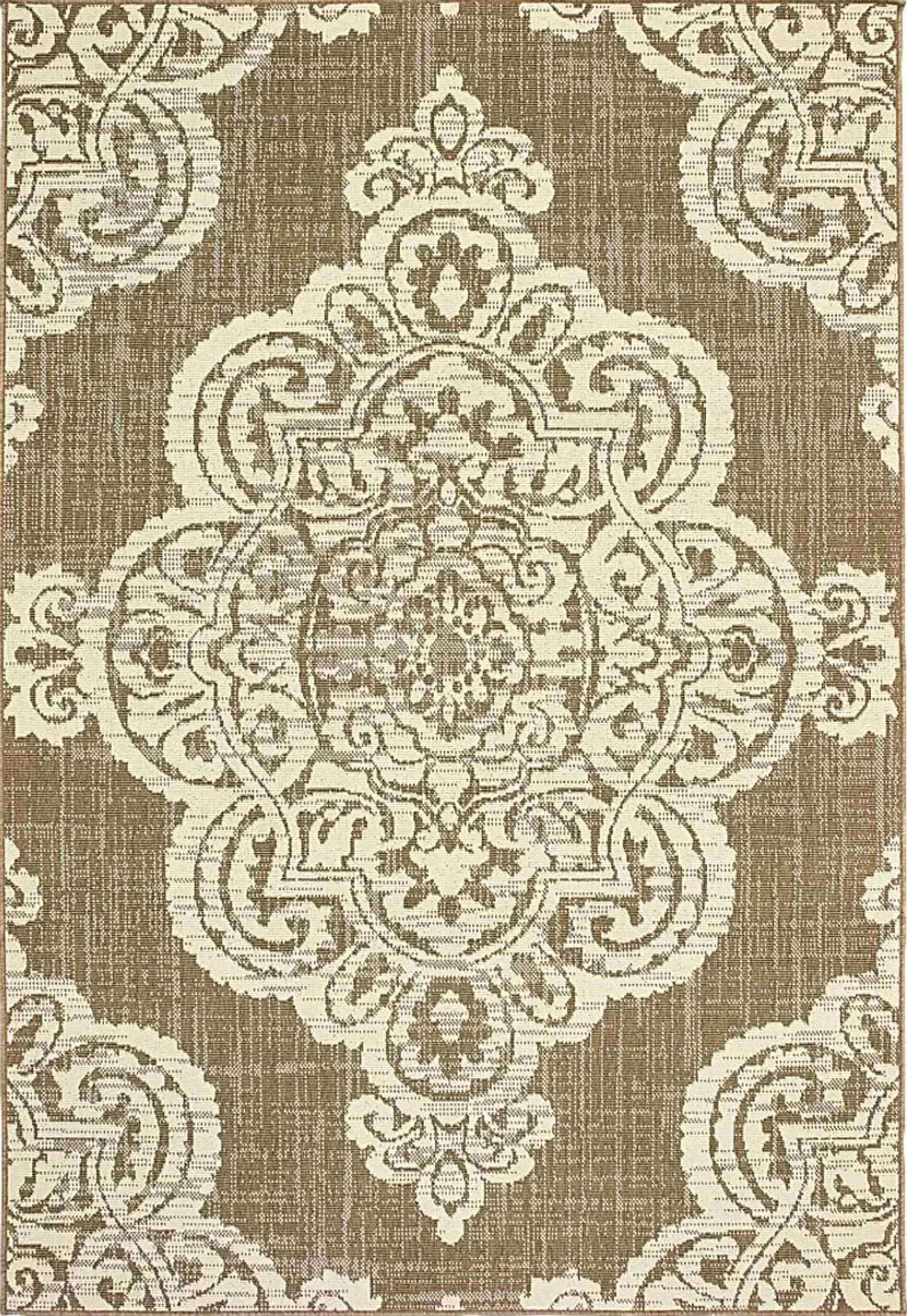 Hamiller Tan 5'3 x 7'6 Indoor/Outdoor Rug