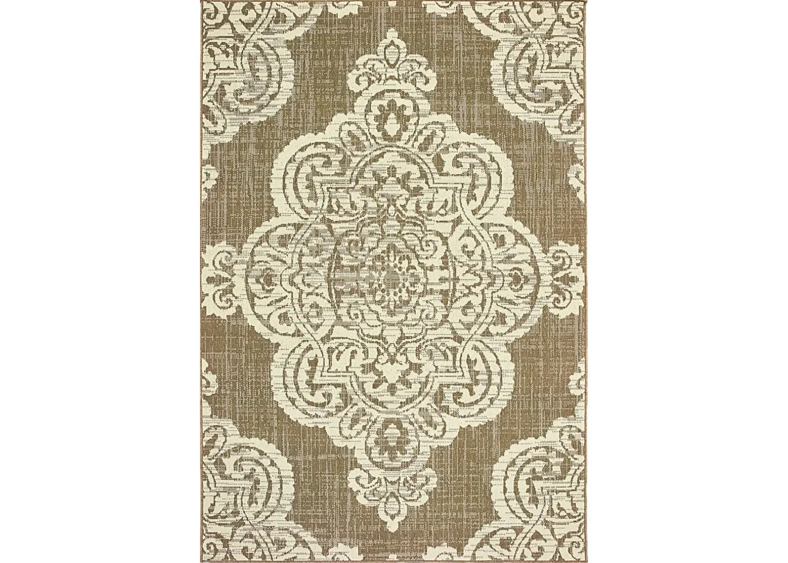 Hamiller Tan 6'7 x 9'6 Indoor/Outdoor Rug