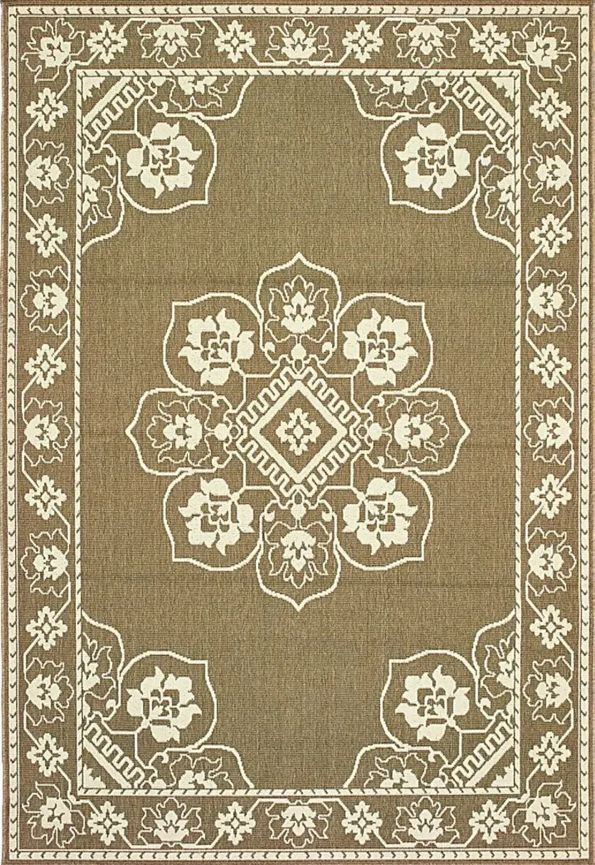 Bassbrook Tan 5'3 x 7'6 Indoor/Outdoor Rug