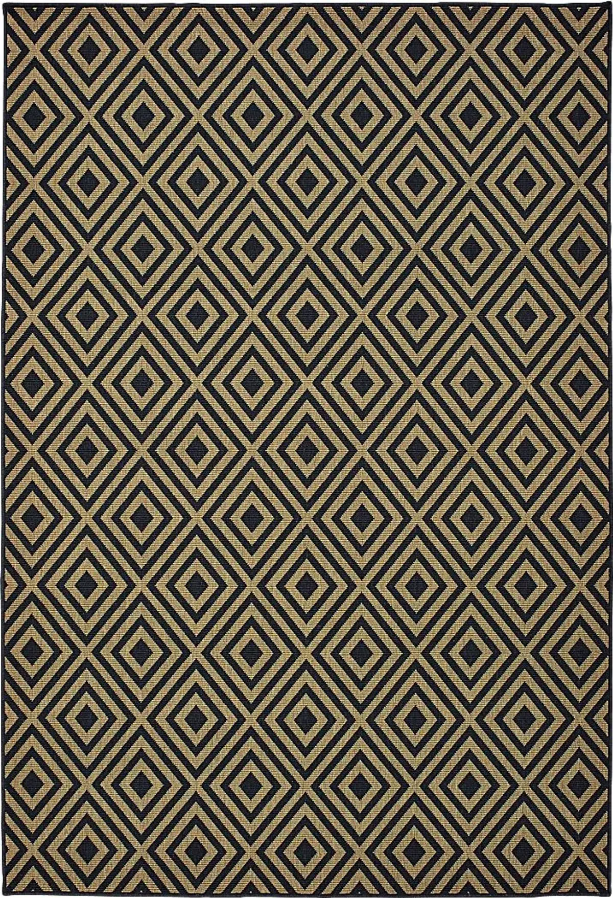 Delores Black 7'10 x 10'10 Indoor/Outdoor Rug