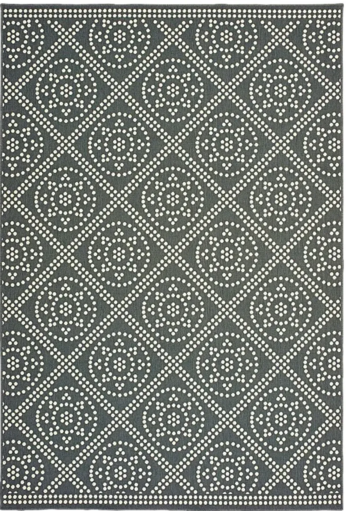 Marlfield Gray 5'3 x 7'6 Indoor/Outdoor Rug