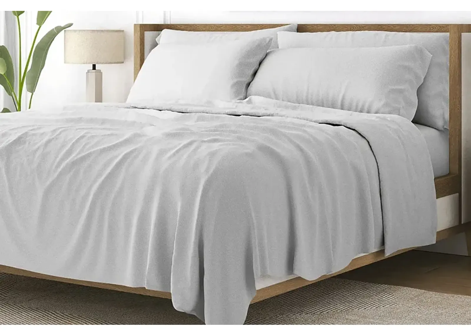 Belden Landing XIII Light Gray 6 Pc Queen Bed Sheet Set