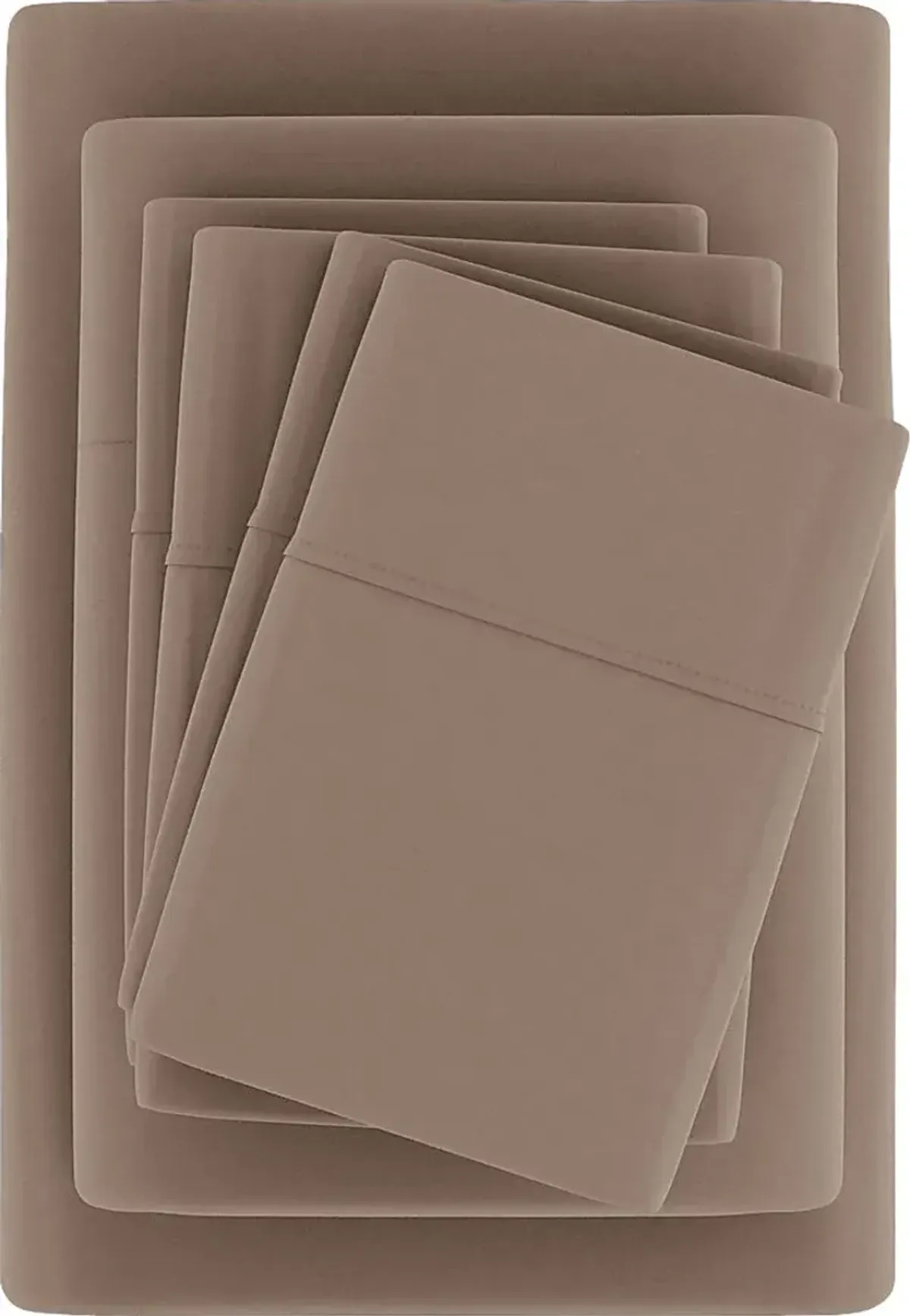 Belden Landing XIII Taupe 6 Pc Queen Bed Sheet Set