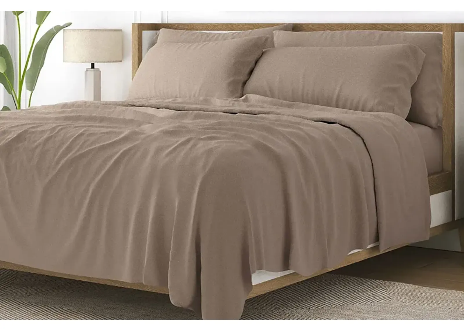 Belden Landing XIII Taupe 6 Pc Queen Bed Sheet Set