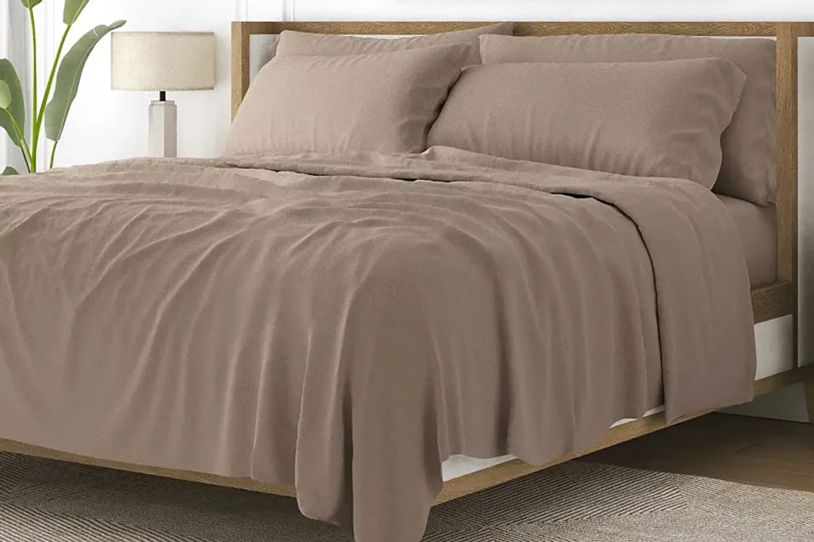 Belden Landing XIII Taupe 6 Pc Queen Bed Sheet Set