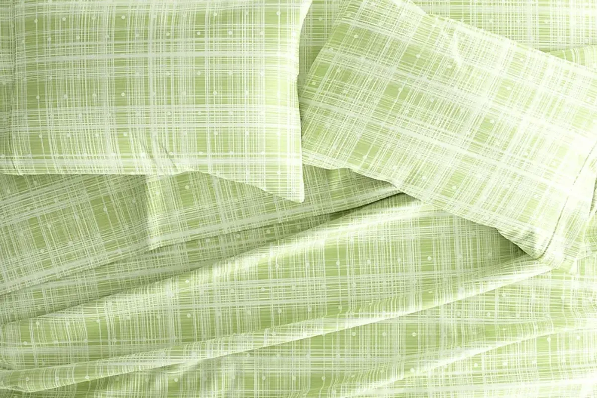 Belden Landing XIV Moss 4 Pc King Bed Sheet Set