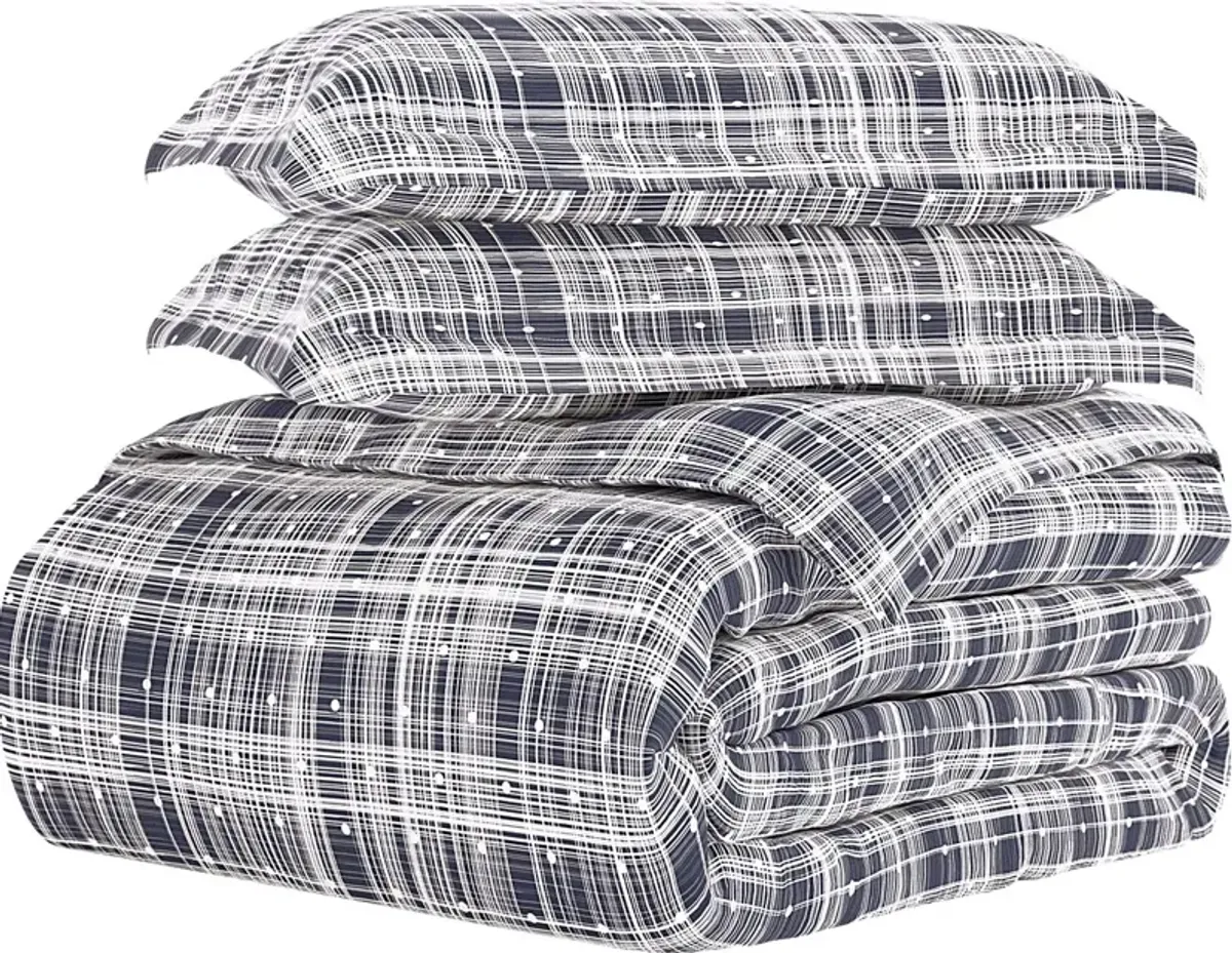 Belden Landing XVIII Navy 3 Pc Queen Duvet Set