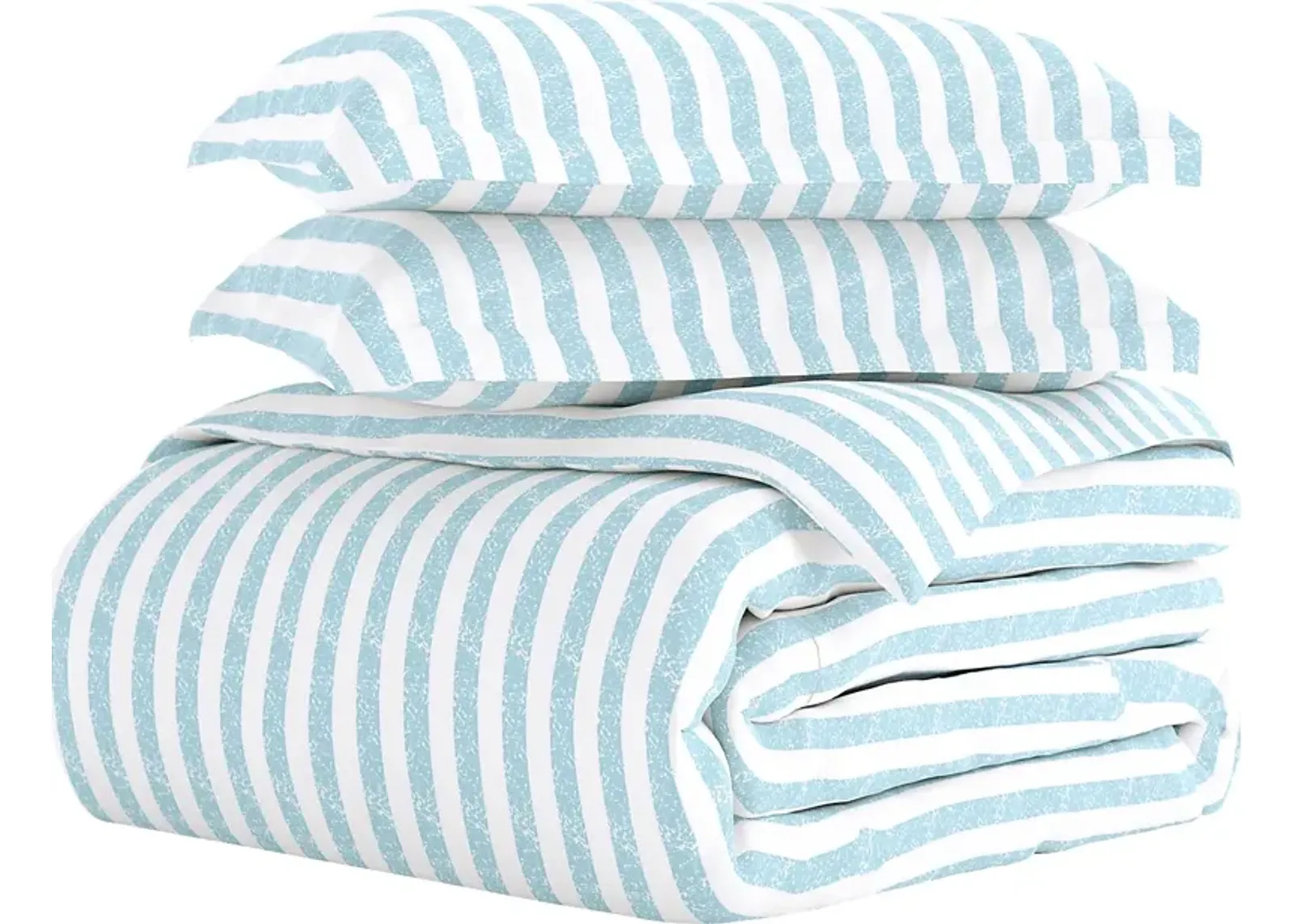 Belden Landing XXI Light Blue 3 Pc Queen Duvet Set