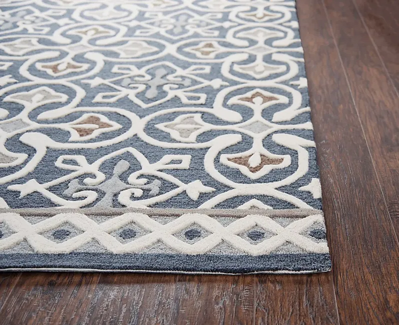 Embry Blue 5' x 8' Rug