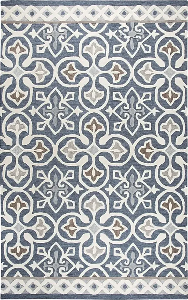 Embry Blue 5' x 8' Rug