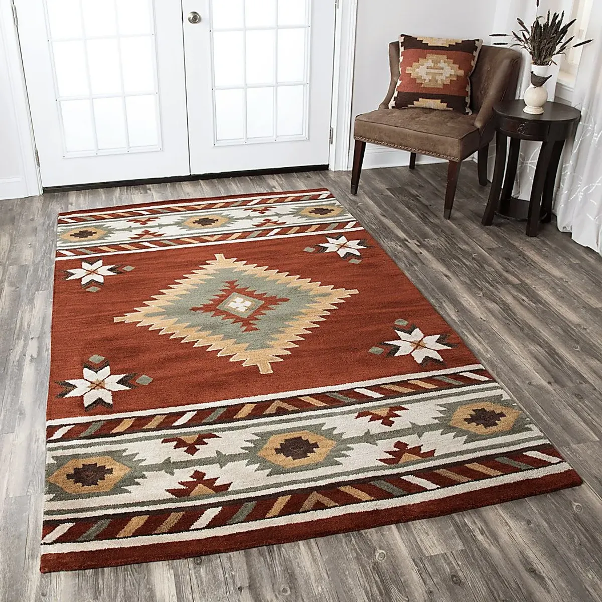 Awena Red 3' x 5' Rug