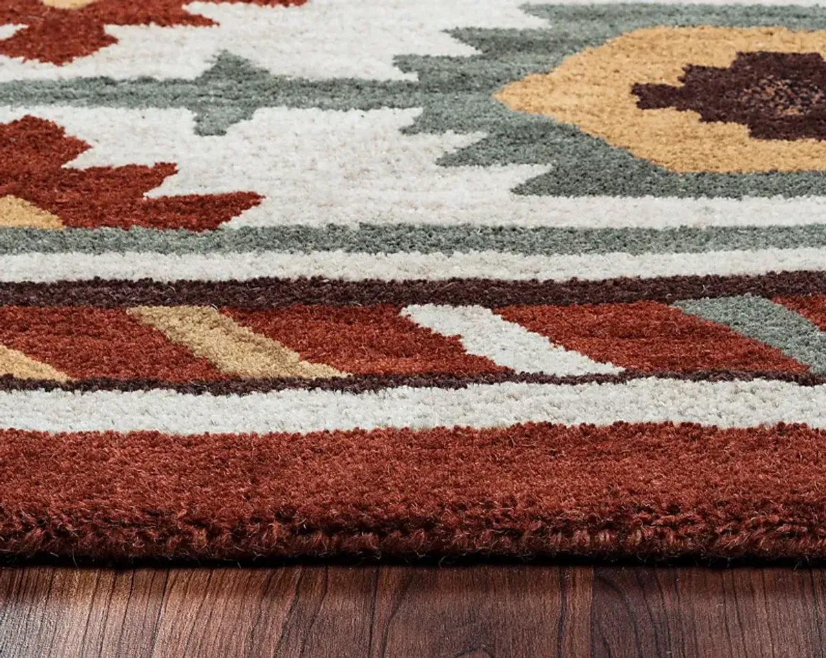 Awena Red 2'6 x 8' Runner Rug