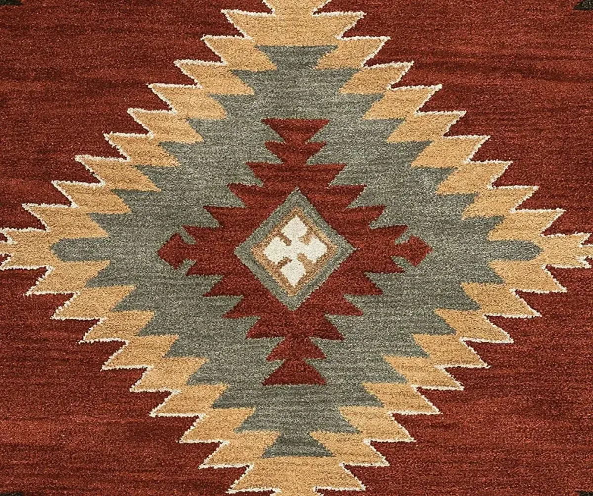 Awena Red 2'6 x 8' Runner Rug