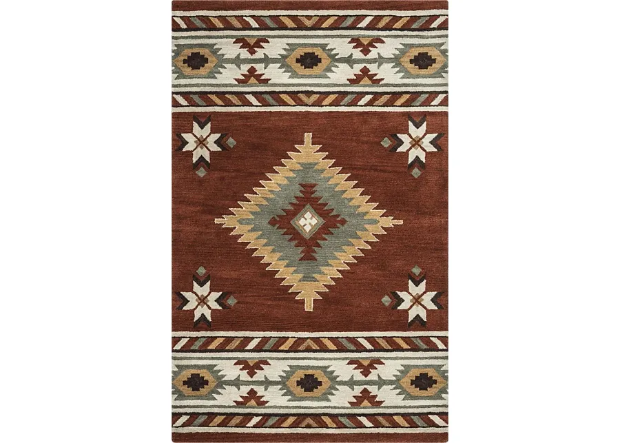 Awena Red 6'6 x 9'6 Rug