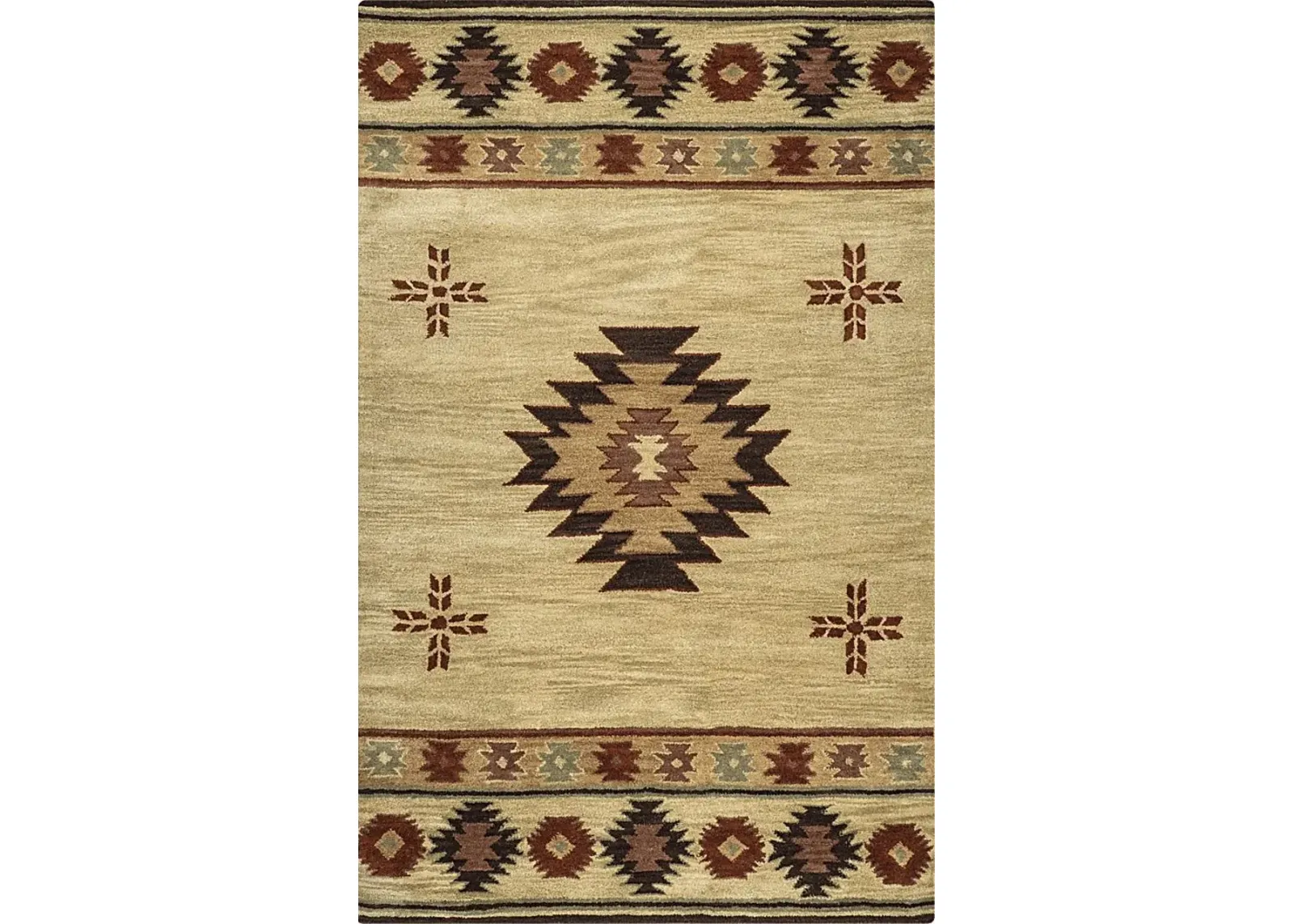 Ahnika Beige 3' x 5' Rug