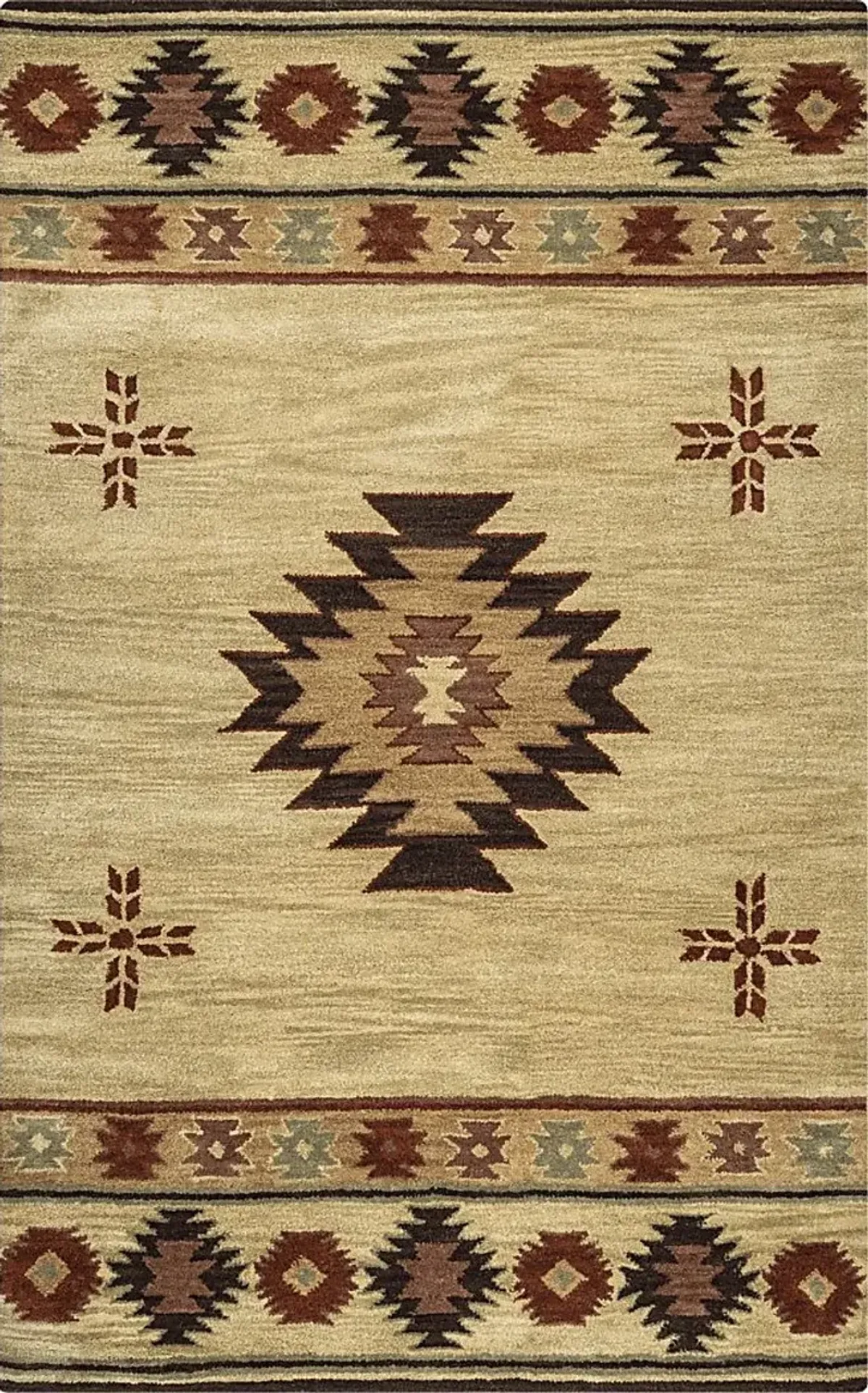 Ahnika Beige 3' x 5' Rug