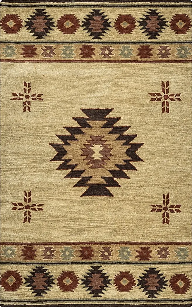 Ahnika Beige 5' x 8' Rug