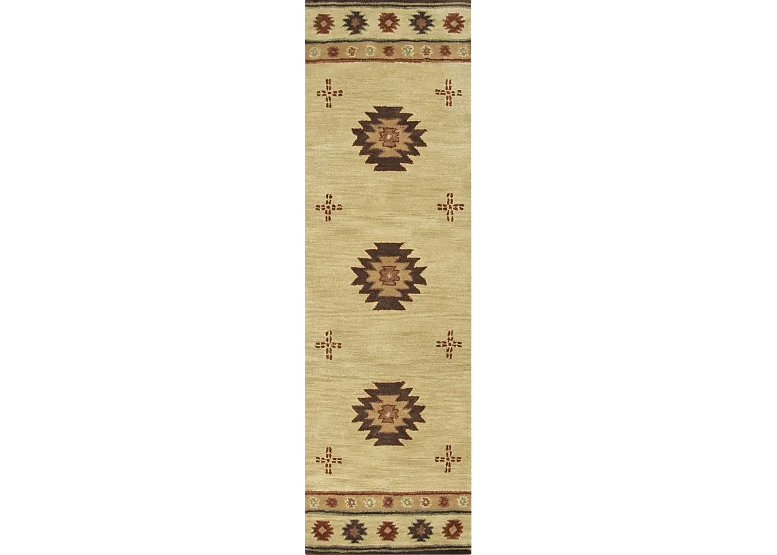 Ahnika Beige 2'6 x 8' Runner Rug