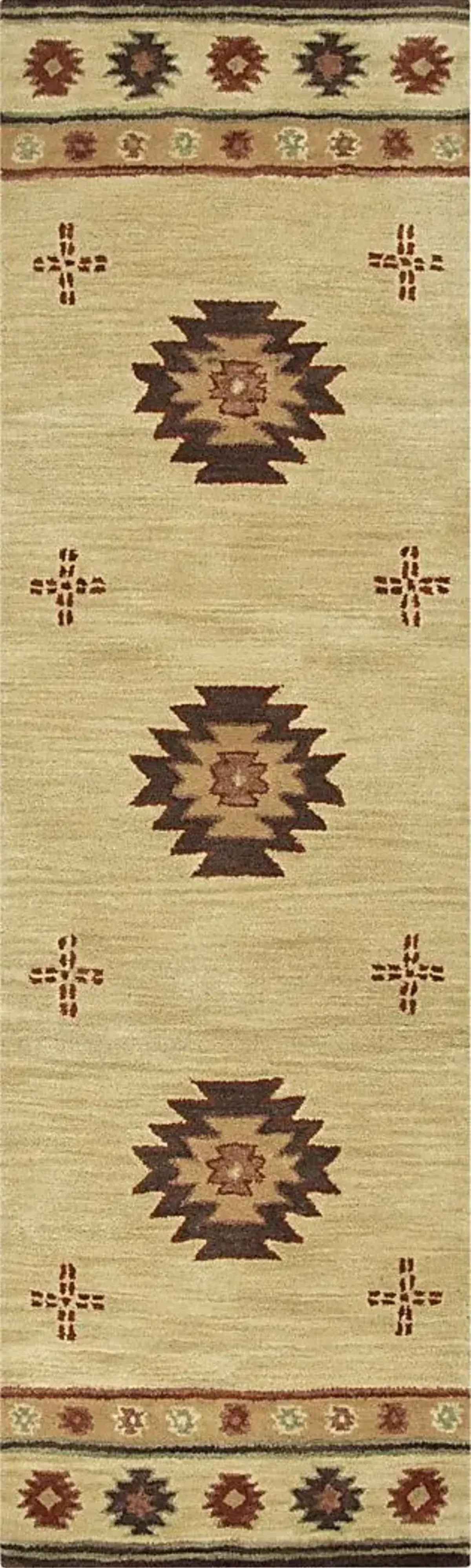 Ahnika Beige 2'6 x 10' Runner Rug